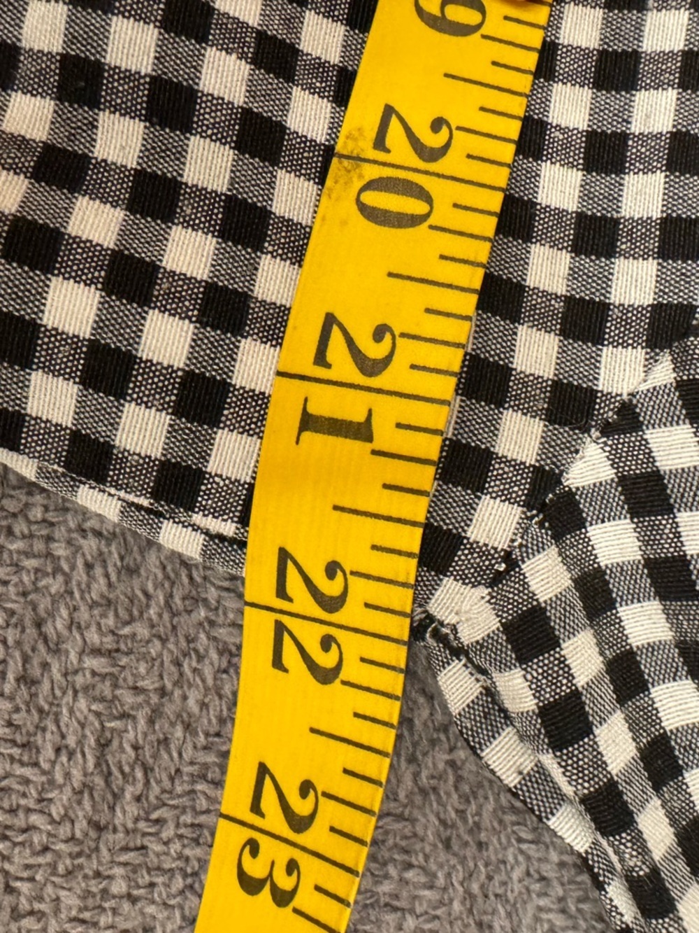 Black and White Checkered Button-Front Women’s Romper - Picture 4 of 7